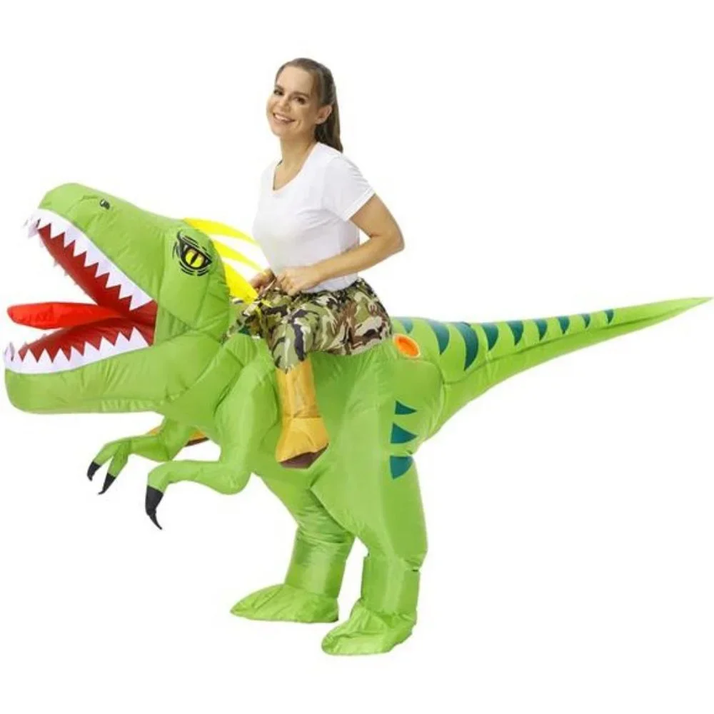 Adult Inflatable Dinosaur‎ Costume Funny Halloween Costumes for Men/Women T Rex - Picture 3 of 6